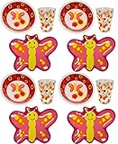 セットの子供の食器セット – 9 x 7inプレート、5.5 in Bowls、8オンスカップ – Adorable Bumblebeeバタフライデザイン！Perfect Dinner Set for
