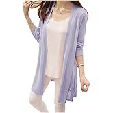 [エムズ ミミ] カーディガン ロング 長袖 羽織り 薄手 レディース M～XXL