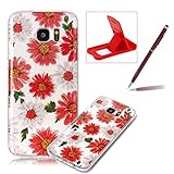 Glitter Clear Case for Galaxy s7エッジ、クリスタルTpuカバーfor Galaxy s7 Edge、herzzer超スリムクリエイティブ[カラフルパターン] Bling