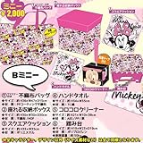 キャラクター 福袋 2017 B-ミニー ☆ハッピースマイルバッグ☆ ＜6点セット＞/不織布バッグ/座れる収納ボックス/スクエアクッション/ハンドタオル/コロコロクリーナー/折りたたみ踏み台/ディズニ