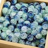 ガラスビーズ 10mm 100個入り ラウンドビーズ アクセサリー制作 手芸 ビーズパーツ ブレスレット ネックレス ダークカラー (グリーン＆ネイビー) NYANDELMO ND-0278-R02-H7-GNNV