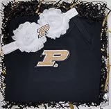 Purdue Boilermakers Baby Onesie And Shabby弓ヘッドバンドギフトセット