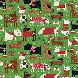 Entertaining with Caspari 9661RC Merry Woofmas Continuous Gift Wrap Roll, 8', Multicolor