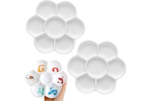 ZHEJIA 水彩パレット アクリルパレット (2個セット) 絵画 水彩 アクリル 油絵 絵の具 塗装 パレット 多用途 デザイン プロ 専門家用 子供 初心者用に適用する 梅皿 ホワイト