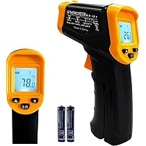Visland Infrared Thermometer Non-Contact Digital Temperature Gun With LCD Screen For Cooking, Reptiles, Pizza Oven , 58u2109 To 1022u2109 (-50u2103 To 550
