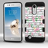 LG Aristo / Fortune / k8 ( 2017 ) / lv3 / Phoenix 3ケース、MYBAT Fresh Rosesデュアルレイヤ[衝撃吸収]保護ハイブリッドPC / TP