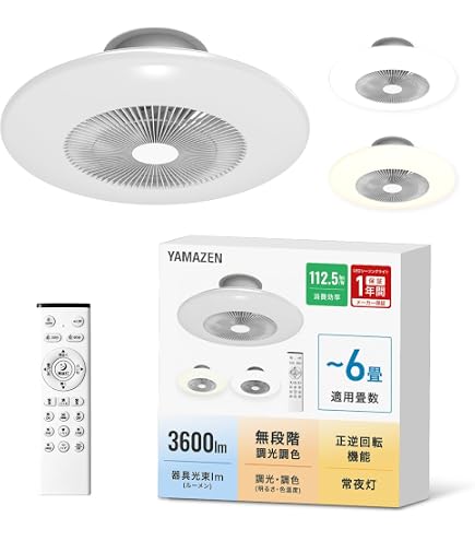 Amazon | ヒロコーポレーション シーリングファンライト 10畳 調光 調
