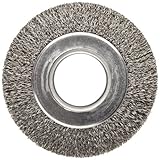 Weiler Trulock Wide Face Wire Wheel Brush Round Hole Steel Crimped Wire 6 Diameter 0.014 Wire Diamet