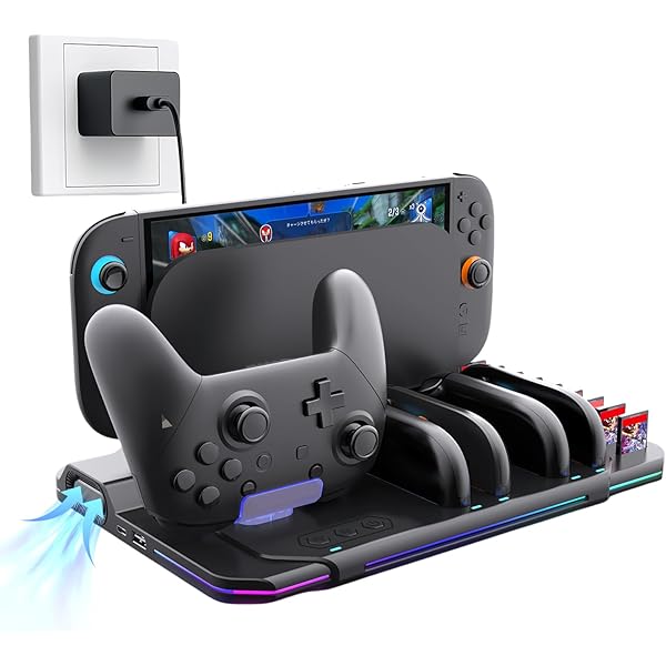 Nintendo Switch 本体/リモコン/スタンド Switch本体や周辺機器、ゲームソフトまで全収納できるスタンドがAmazon