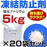 凍結防止剤 塩化ナトリウム 5kg x 20 お試しサイズ 小袋 小分け 融雪剤 除雪 融氷 防塵剤