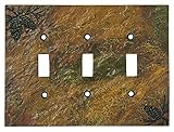 Big Sky Carvers 30170451 Pinecone Triple Switch Plate [並行輸入品]