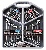 Powerbuilt 940829 Mirror Polish Combination Wrench Set - SAE & Metric - 32 Pc by Powerbuilt