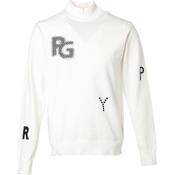 パーリーゲイツ　タートルネックニット　ロゴ　ホワイト　メンズ4　ゴルフウェア Amazon | [パーリーゲイツ] メンズ タートルネックニット (静電気防止