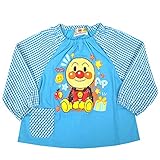 スモック ベビー&キッズ アンパンマン プリント 長袖スモック ポケット付 女の子 j-oa3613 90cm 水色