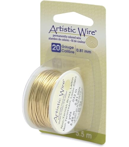 Beadalon® ColourCraft® Wire 18 Gauge/.040in/1.02mm Brass Light (9m/10yd) (Damaged Item