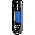 Transcend USBメモリ 128GB USB3.1 & USB 3.0 スライド式 ブラック TS128GJF790K