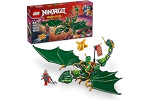 LEGO NINJAGO Lloyd’s Green Forest Dragon 71829 Toy Building Kit with 2 Minifigures for Imaginative Play, Ninja Gift Idea for Kids (128 Pieces)