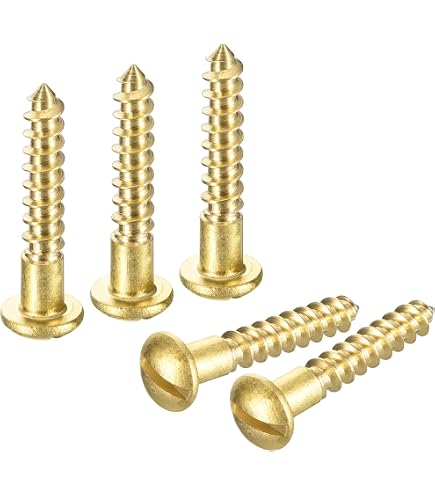 Amazon.co.jp: 真鍮スロット付き丸頭小ネジ#8-32 x 1-1/4インチ 数量