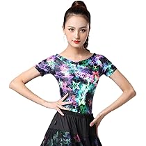 Amazon.co.jp: S~3XL 社交ダンス トップス（単品） 半袖 ダンス