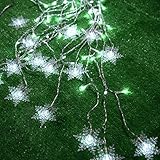 Fuloon® 8 Modes 2M*1M 104PCS LED Snowflake Shape LED String Fairy Light Decorative Curtain Lighting 