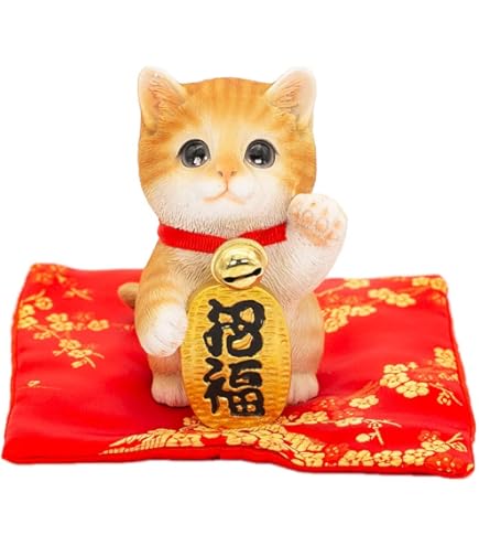 Amazon.co.jp: Baccarat バカラ 招き猫 ゴールド 金運 猫 幸運