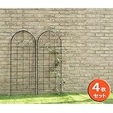 アイアンフェンス幅50cm、高さ151cm　4枚セット[人気商品 つるバラ、クレマチスに！] ノーブランド品