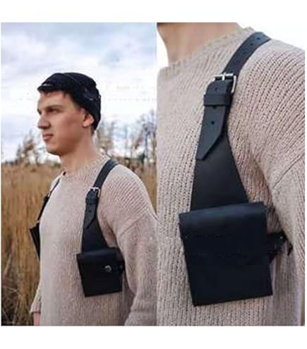 Amazon.co.jp: RHXWFDG レトロ PU レザー ダブル ショルダー ポーチ