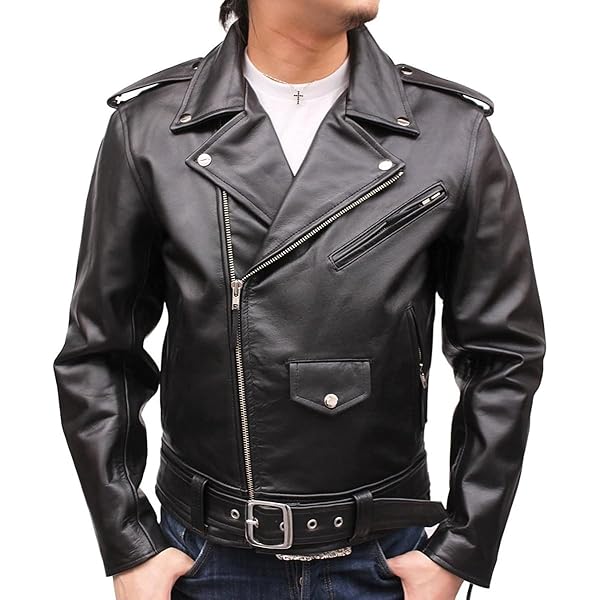 Amazon | [皮の但馬屋] ライダースジャケット Mo-Lawzレザー ダブル