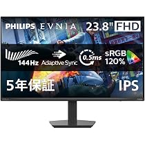 Amazon.co.jp: PHILIPS EVNIA ゲーミングモニター (23.8インチ/144Hz