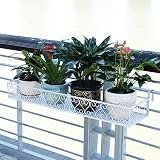 ガーデニングスタンド　壁面取付 アイアン製 プランター 鉢植えラック 花 植物 壁掛け　ガーデニング棚 (ホワイト)
