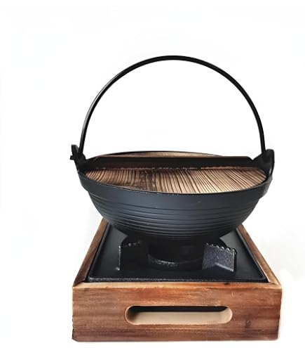 Amazon｜すきやき鍋 焚き火 鍋 南部鉄器 すき焼き鍋 ih対応 木蓋付