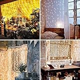 Kodi led イルミネーション ライト カーテン 電飾 クリスマス 窓 ベランダ 飾り USB給電式 IP65 防水 省エネ 8種類照明パターン 3M*3M 300個電球 新年/誕生日/結婚式/パーティー/ カラオケなど屋内屋外に適用 祝日飾り 雰囲気作り 水中にも適用