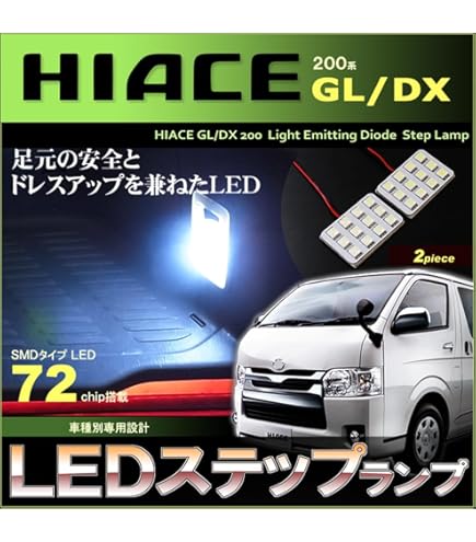 2セット　ハイエース LED ルームランプ トヨタ ハイエース200系 ハイエース 200系 TOYOTA HIACE 200 LEDルームランプセット