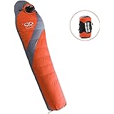 SHENGYUAN 寝袋 シュラフ マミー型 高級ダウン コンパクト [使用温度-10℃～0℃～10℃]