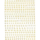 ネイルシール ゴールド英数字シール(アルファベット)ジェルネイル ネイルアート アルファベットシール