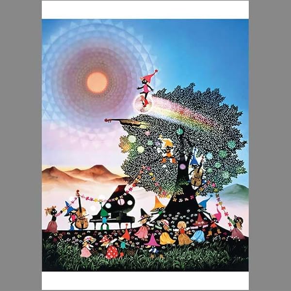 Amazon.co.jp: 真作藤城清治 代表作「生命賛歌」 直筆サイン大判人気作 