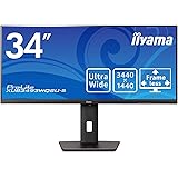 マウスコンピューター iiyama モニター ディスプレイ 34インチ ウルトラワイド UWQHD 3440×1440 IPS方式 高さ調整 角度調整 HDMI DisplayPort USB3.0×2 全ケーブル付 3年保証 国内サポート XUB3