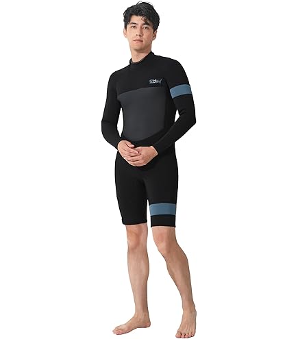 Amazon.co.jp: FELLOW Wetsuit, Long Spring, 0.1 inch (3 mm), Men's