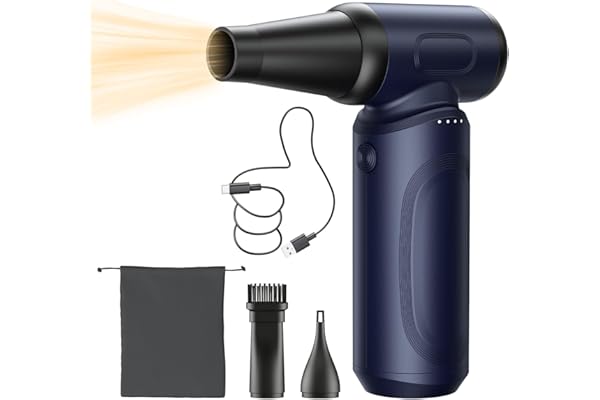 エアダスター 電動エアダスター 最強ブロワー ブロワー 洗車 150m/sな風速 4段階風量調整 300000RPM 超強力 7500mAh USB-C充電式 ブラシレスモーター 小型 PC掃除 空気入れ コードレス 日本語取扱説明書 ブルー