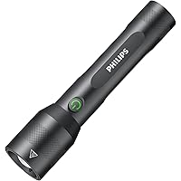 Philips(フィリップス)【超小型ledライト】強力 懐中電灯 高輝度 1000ルーメン フラッシュライトType-C充電式 ハンディライト【ズーム調節/5つ調光モード/低電量提示/携帯便利】軽量18650電池付属 キャンプ/防災/停電対策 SF