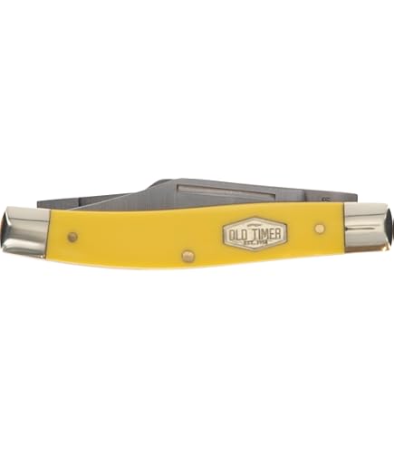 Bear & Son Slimline Trapper Taschenmesser – Klassisches Klappmesser Mit Delrin Griff In Stag-Optik