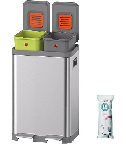Amazon｜【 コストコ 】EKO ペダル式ステンレスゴミ箱 6L 2個