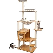 Amazon.co.jp: CozyMeow Wooden Cat Tower, Standing Slim, Spaceship