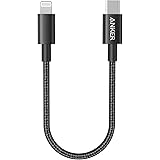 Anker 高耐久ナイロン USB-C & ライトニング ケーブル MFi認証 USB PD対応 iPhone 14 / 13 / 12 / SE(第3世代) 各種対応 (0.3m ブラック)