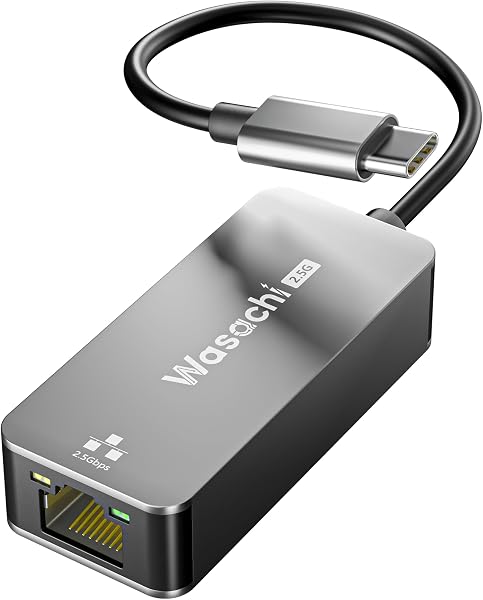 WASACHI USB-C 有線LANアダプター 2.5G超高速 USB Type-C to RJ45 2500Mbps ギガビットイーサネット LAN USB 変換アダプタ iPhoneタイプCシリーズ/MacBook/iPad Pro/Switchなど対応 軽量・小型設計 - 1