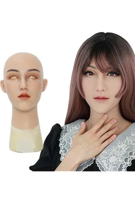 Amazon | [ROANYER] フィメールマスク 女装 仮面 男の娘 変装 メイク 