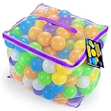 200プレミアムジャンボマルチカラースペースアドベンチャーソフトPit Balls withメッシュケース – Includes Bonusジャンプロープ。