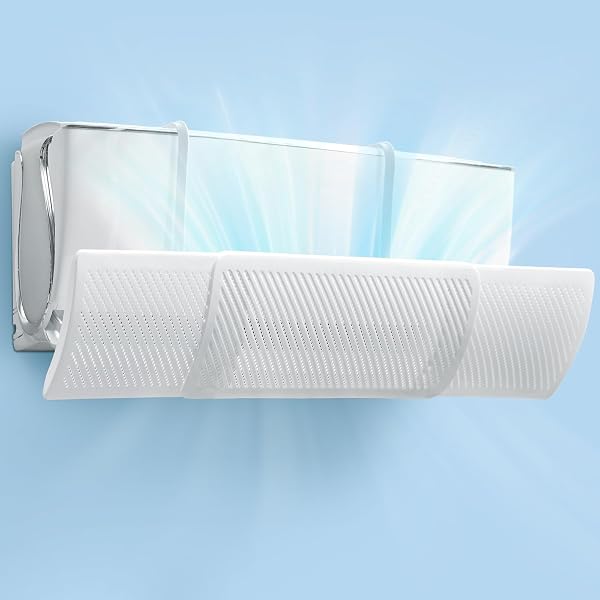【Never Dry Air Conditioner】【Featured on WalkerPlus & Livedoor】Air Conditioner Wind Deflector Cover TITIROBA (Titiroba) Direct Wind Prevention Wind Direction Up and Down 180° Adjustable Wall-mounted - 1