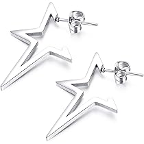 083Pe【高品質✨】フープピアス　ぷっくり　スター　星　シンプル　ユニセックス 61gXYt4jvEL._UY1000_.jpg