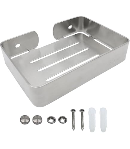 NearMoon Shower Caddy 2-Pack – No-Drill 304 Stainless Steel Shelves With Hooks, Brushed Nickel Finish - View #6